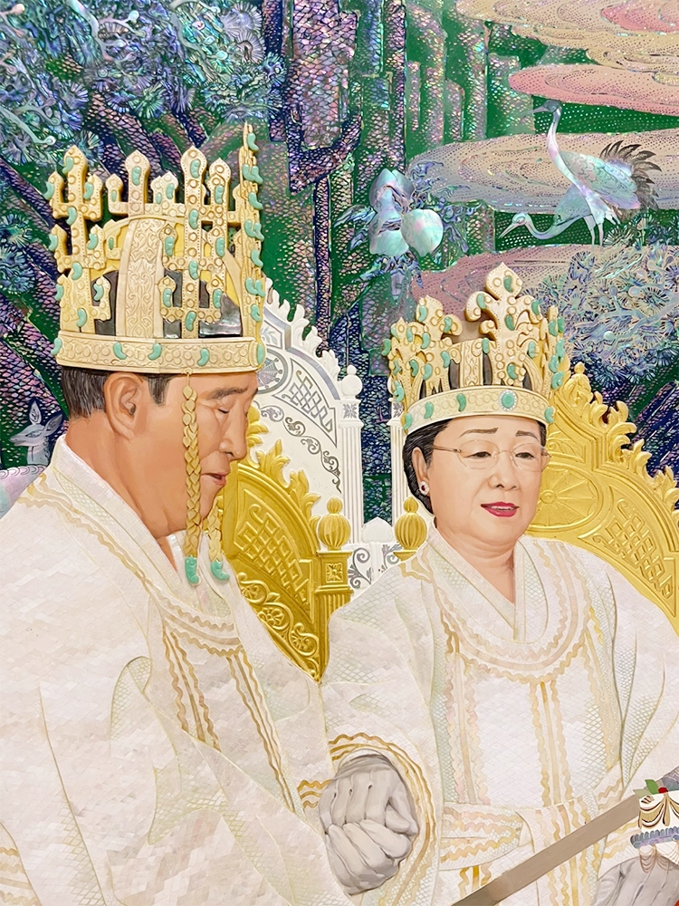 「天上御花御殿」　Ｓ6号(41×41cm)日本画 天一聖殿 天一聖画